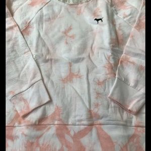 Xs tyedye pink crew